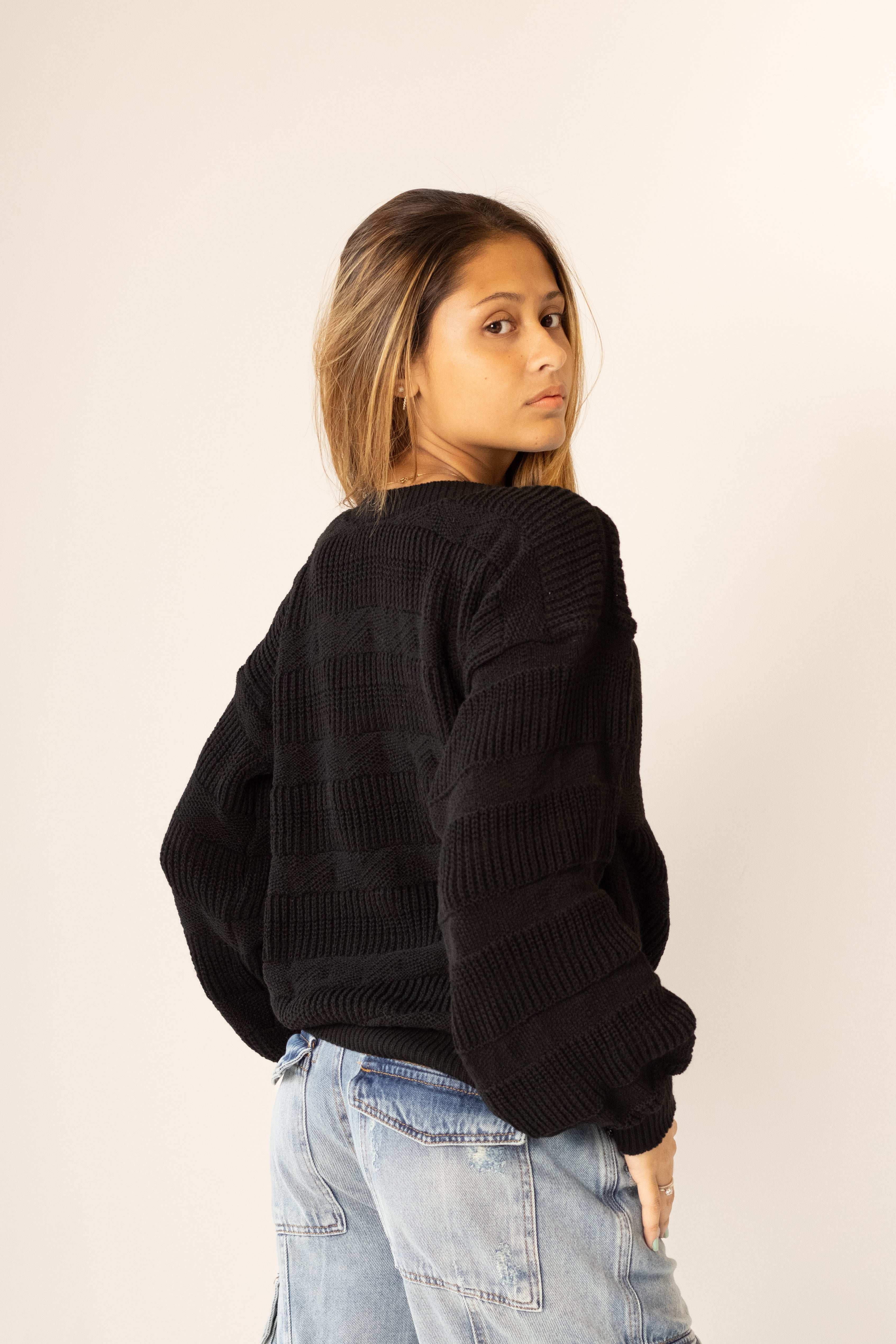 Blusa de Lã Manga Bufante