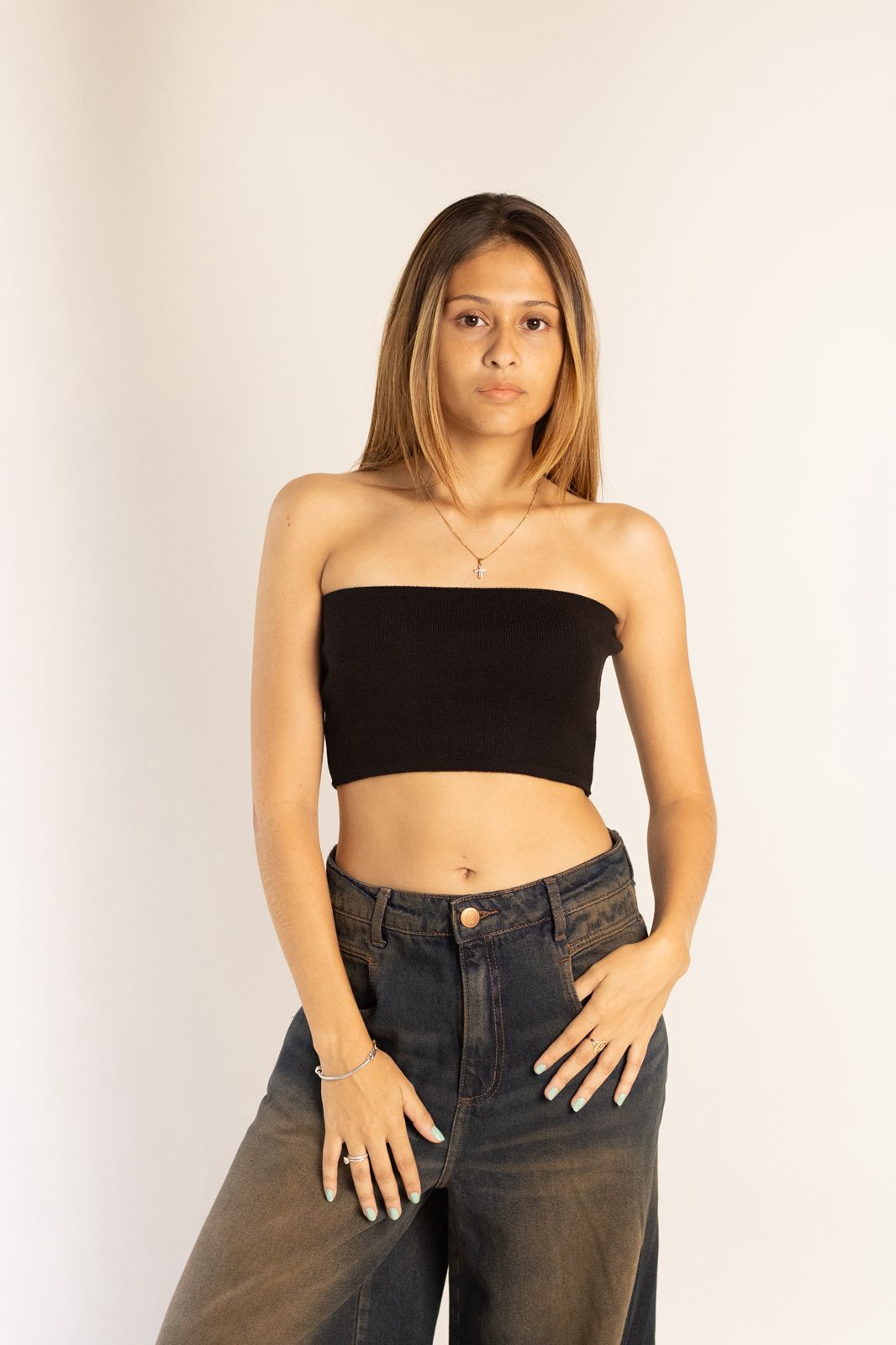 Top Faixa Tricot Modal