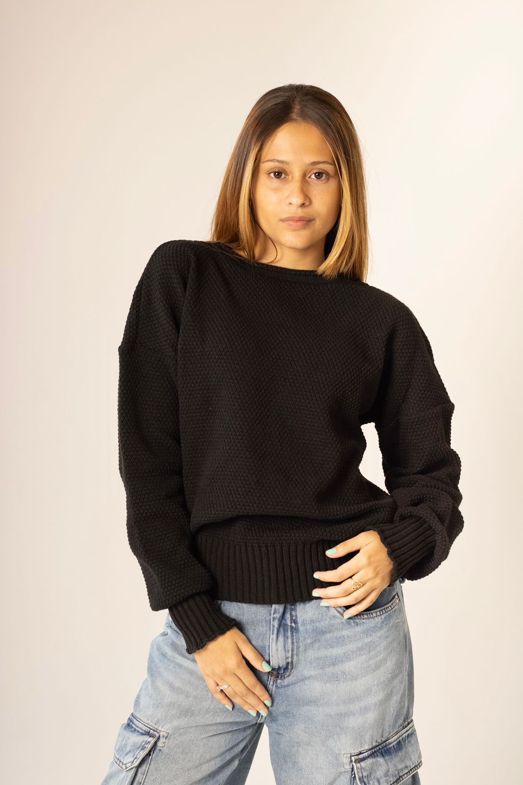 Blusa de Lã Gola Canoa